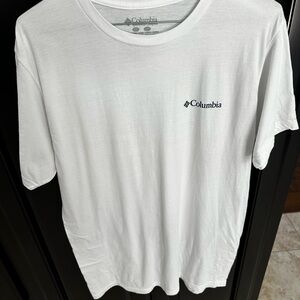 Mens White Crew Neck Logo Tee lot med/large